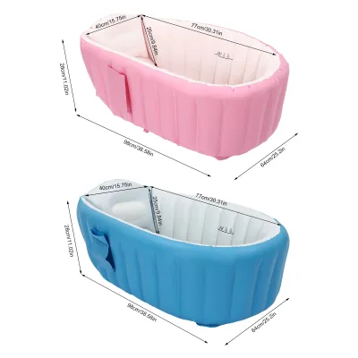 Baignoire bébé gonflable et pliable en PVC – image 3