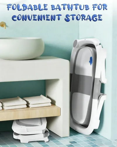 Baignoire bébé pliable avec bouchon de vidange – image 2