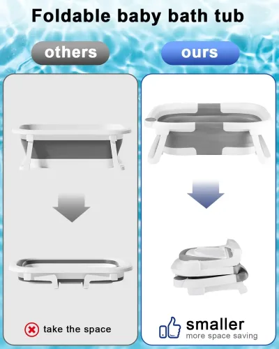 Baignoire bébé pliable avec bouchon de vidange – image 3