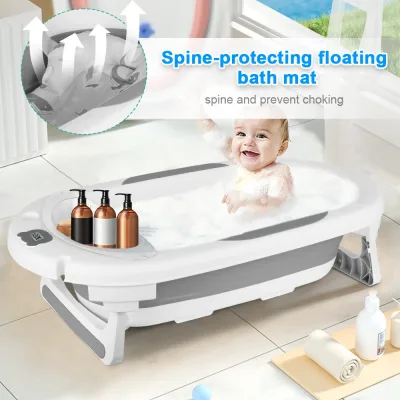Baignoire bébé pliable avec thermomètre – image 2
