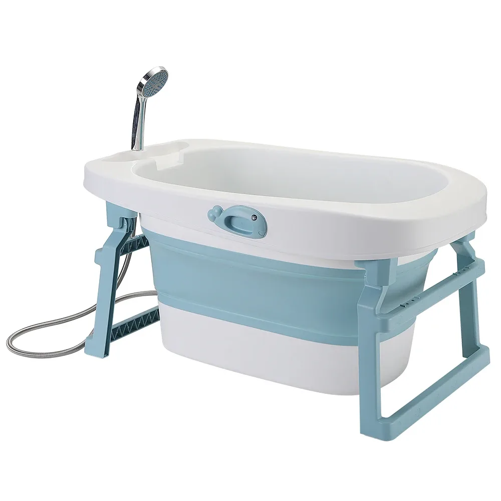 Baignoire bébé pliable bleu clair