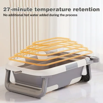 Baignoire pliable bébé avec thermomètre – image 2