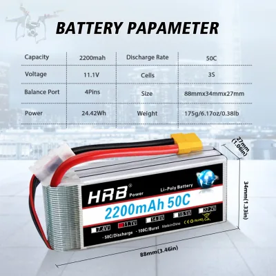 Batterie Lipo 2200 mAh pour modèle réduit – image 2