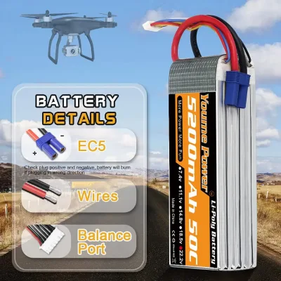 Batterie LiPo boîtier rigide pour RC – image 3