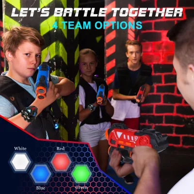 Jeu de tir laser avec 4 pistolets et 4 gilets – image 3