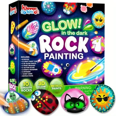 Kit de peinture sur roche phosphorescente