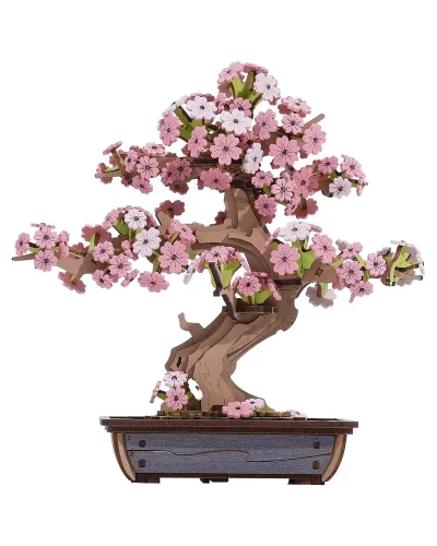 Puzzle 3D en bois, bonsaï sakura