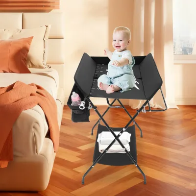 Table à langer pliable en fer et tissu