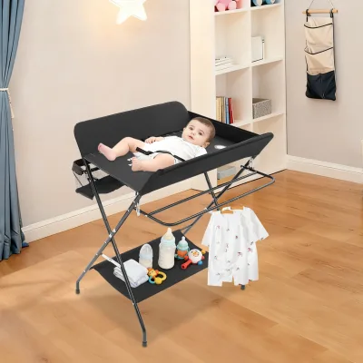Table à langer pliable en fer noir
