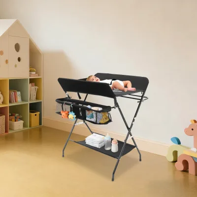 Table à langer pliable en fer noir – image 3