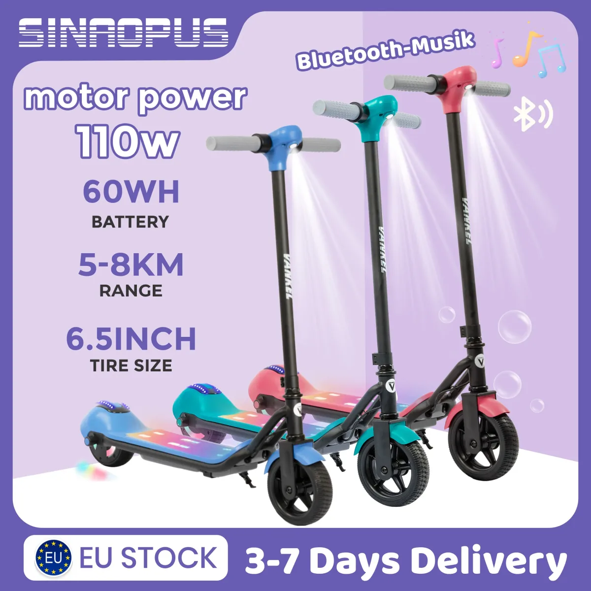 Trottinette électrique enfant avec Bluetooth
